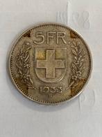Zwitserland Confoederatio Helvetica  1933 Zwitserse franc, Postzegels en Munten, Munten | Europa | Niet-Euromunten, Ophalen of Verzenden