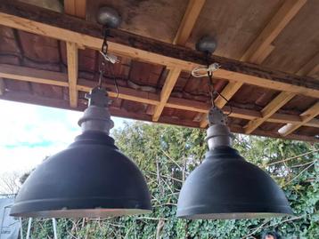 Industriële hanglampen - Set van 2 beschikbaar voor biedingen