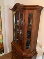 Mooie vitrinekast met lades en deuren, Ophalen, Eikenhout, 50 tot 100 cm, Zo goed als nieuw