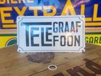 Emaille bord reclamebord Telegraaf Telefoon, Verzamelen, Ophalen of Verzenden, Zo goed als nieuw, Reclamebord