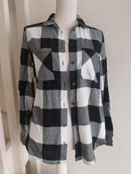 Geruite blouse - Zwart/Wit maat 34 H&M, Kleding | Dames, Blouses en Tunieken, H&M, Zwart, Ophalen of Verzenden, Zo goed als nieuw