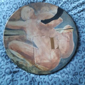 groot wandbord 45 cm  keramiek vrouw kunst beschikbaar voor biedingen