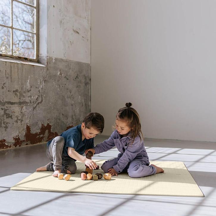 Speelmat foam | puzzelmat Jindl beige set van 4 (120x120cm), Kinderen en Baby's, Speelgoed | Speelkleden, Nieuw, Ophalen of Verzenden