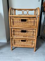 Vintage Rotan Bijzettafel/Plantentafel, Ophalen of Verzenden, Gebruikt