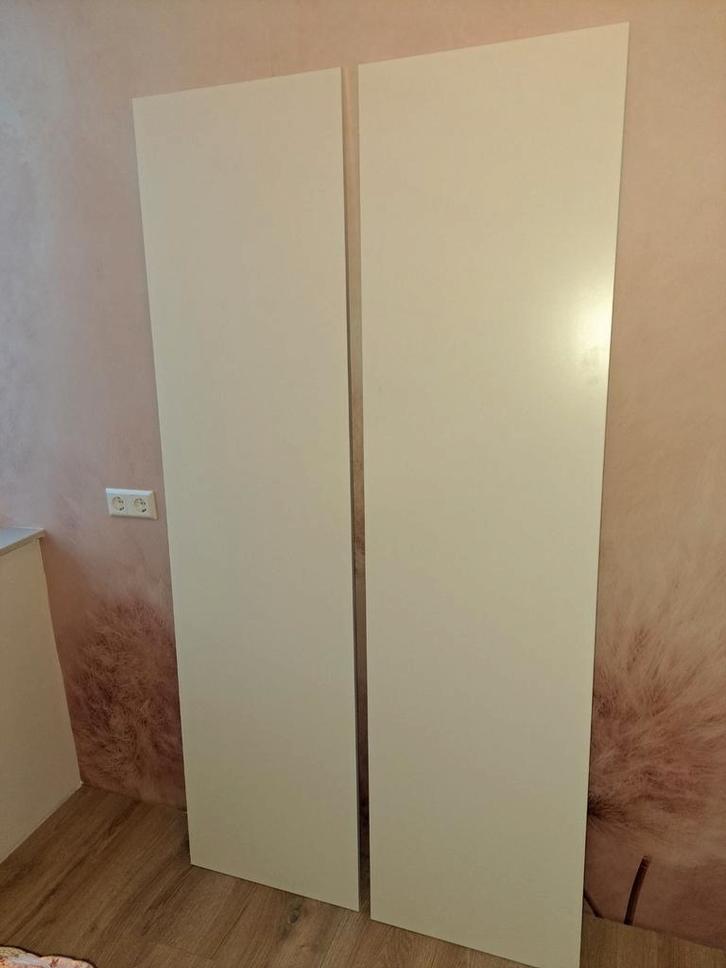 2x Pax Forsand deuren wit 50x195 cm, Huis en Inrichting, Kasten | Kledingkasten, Gebruikt, 200 cm of meer, 50 tot 100 cm, Ophalen