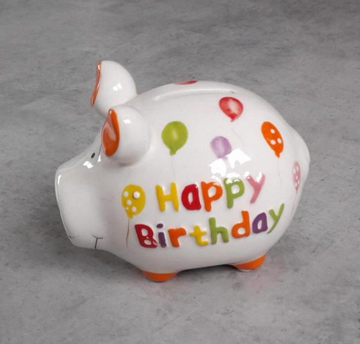 Kleurig SPAARVARKEN / spaarpot, Verzamelen, Spaarpotten, Zo goed als nieuw, Dier, Steen, Aardewerk of Keramiek, Ophalen of Verzenden