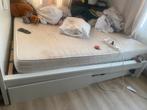 Kingsize Bed 175x204cm, Ophalen, Gebruikt, Wit, Tweepersoons