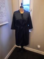 Stijlvolle lange glans donkerblauwe blazer bruidsmoeder bpc, Maat 38/40 (M), Blauw, Ophalen of Verzenden, Zo goed als nieuw