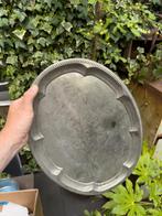 Vintage RVS schaal – rond met sierrand, Ophalen, Zo goed als nieuw