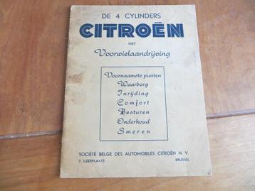 Instructieboek Citroen Traction Avant 4-cilinders 1952 beschikbaar voor biedingen