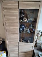 Houten vitrinekast met glazen deur ( Zonder de inhoud), Ophalen, Met deur(en), 50 tot 100 cm, Zo goed als nieuw
