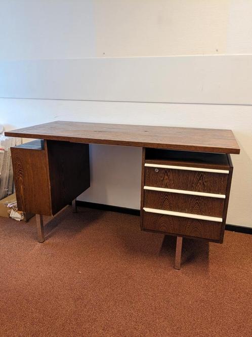 Vintage Bureau massief hout, Huis en Inrichting, Bureaus, Gebruikt, Bureau, Ophalen