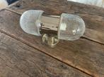 Mid-Century space age wandlamp chroom/glas, Ophalen of Verzenden, Zo goed als nieuw, Glas, Vintage