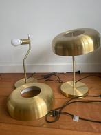 Gouden tafellamp nachtkast lamp, Huis en Inrichting, Lampen | Tafellampen, Ophalen of Verzenden, Gebruikt, Metaal, Minder dan 50 cm
