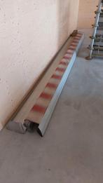 Knikarm zonnescherm., Ophalen, Gebruikt, 150 tot 300 cm, 250 cm tot 450 cm