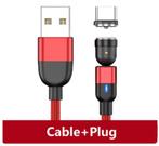 540⁰ Magnetische Oplaad Kabel voor USB-C, USB-Micro of IOS, Nieuw, Ophalen of Verzenden