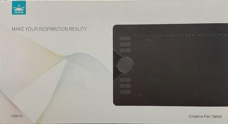 HUION HS610, Computers en Software, Tekentablets, Zo goed als nieuw, Draadloos, Ophalen of Verzenden