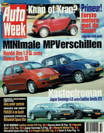Autoweek 1998 nr. 32 (o.a. Daewoo Matiz & Hyundai Atos) beschikbaar voor biedingen