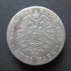 2 Mark 1876 C Duitsland Pruissen km#506, Postzegels en Munten, Verzenden, Duitsland, Losse munt, Zilver