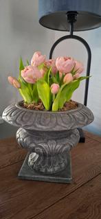 Franse schaal met nep tulpen, Huis en Inrichting, Ophalen of Verzenden, Gebruikt, Binnen