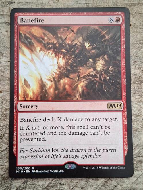 Banefire - Magic the Gathering, Hobby en Vrije tijd, Verzamelkaartspellen | Magic the Gathering, Gebruikt, Losse kaart, Verzenden