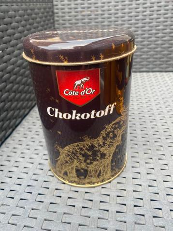 Blik van Cote d’ Or Chokotoff. Hoogte 16 cm. beschikbaar voor biedingen