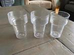 n27 – set van 3 plastic bierglazen, Ophalen of Verzenden, Gebruikt, Overige materialen, Overige stijlen