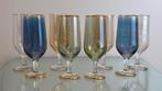 8 x Vintage iriserende wijnglazen of waterglazen regenboog, Ophalen, ., Overige typen, Zo goed als nieuw