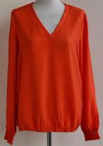 Kaffe oranje blouse met werkje mt. 40, Maat 38/40 (M), Kaffe, Oranje, Ophalen of Verzenden