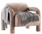 Woood Lenny fauteuil zand, Ophalen, Zo goed als nieuw, 75 tot 100 cm, 50 tot 75 cm