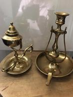 Koperen scheepskandelaar en olielamp, Ophalen of Verzenden, Koper of Brons