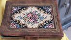 Antieke Juwelendoos met Bloemenmotief, Antiek en Kunst, Ophalen of Verzenden