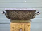 Antieke rechthoekige gietijzeren bloembak jardiniere, Tuin, Minder dan 30 cm, Verzenden, Minder dan 60 cm