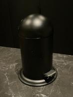 Zwart mat pedaalemmertje badkamer, Ophalen of Verzenden, Gebruikt