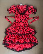 Spaanse jurk satijn maat 140 karnevalswierts verkleden, Kinderen en Baby's, Ophalen of Verzenden, 134 t/m 140, Jongen of Meisje