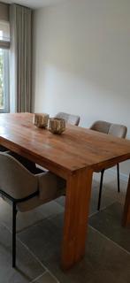 Teak houten eetkamertafel 200 x 100, te verlengen tot 320 cm, Huis en Inrichting, Tafels | Eettafels, Ophalen, Gebruikt, 100 tot 150 cm