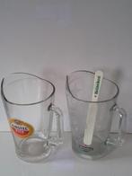 Twee grote glazen bierschenk kannen, Ophalen of Verzenden, Zo goed als nieuw, Bierglas