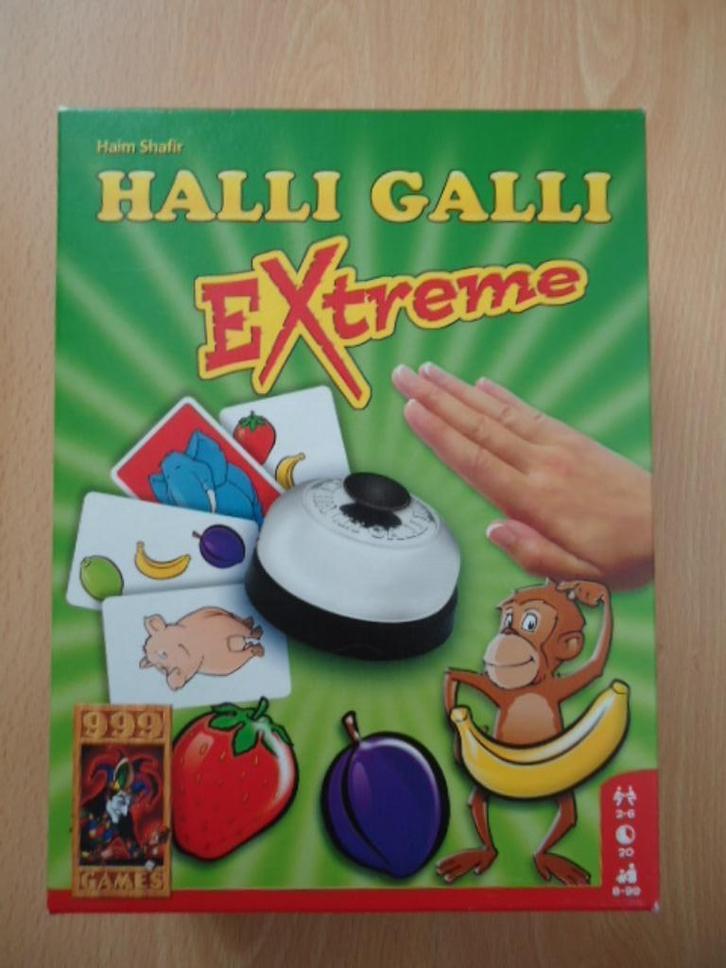 Halli Galli Extreme, compleet en zgan, 999 games, Hobby en Vrije tijd, Gezelschapsspellen | Kaartspellen, Zo goed als nieuw, Een of twee spelers