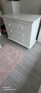 Witte Commode met 3 Lades, Ophalen, Gebruikt, 50 tot 70 cm, 100 cm of meer