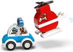 10957 Lego Duplo Brandweerhelikopter en politiewagen, Nieuw, Complete set, Duplo, Ophalen of Verzenden