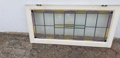 te koop glas in loodramen, Doe-het-zelf en Verbouw, Glas en Ramen, Gebruikt, Gevelraam of Ruit, Minder dan 80 cm, 80 tot 120 cm