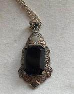 Art deco Zwarte Hanger Ketting, Overige materialen, Zwart, Ophalen of Verzenden, Zo goed als nieuw