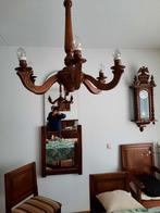 Vintage lamp van eikenhout., Ophalen