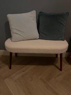 Bankje Boulce / teddy wit, Huis en Inrichting, Ophalen, Hout, Minder dan 50 cm, Nieuw