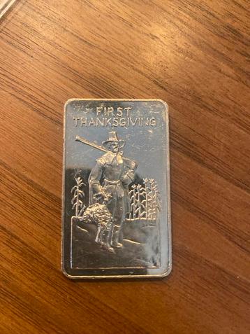 Zilveren Troy Ounce Bar - 1973 - Zeldzaam! beschikbaar voor biedingen