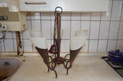 diverse hanglampen, Huis en Inrichting, Lampen | Hanglampen, Gebruikt, Minder dan 50 cm, Glas, Hout, Stof, Ophalen