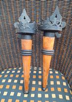 Muur kaarsenhouders " Middeleeuwse look", Gebruikt, 25 tot 50 cm, Bruin, Ophalen of Verzenden