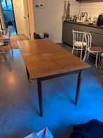 Uitschuifbare houten tafel, Huis en Inrichting, Tafels | Eettafels, Ophalen, Deens/scandi, 50 tot 100 cm, Zo goed als nieuw