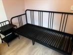 FYRESDAL Ikea bedbank met nachtkastje (en evt. matrassen), Huis en Inrichting, Ophalen, Zwart, Tweepersoons, 80 cm