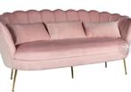 Roze velvet bankje, Huis en Inrichting, Banken | Sofa's en Chaises Longues, Ophalen, 150 tot 200 cm, Tweepersoons, 75 tot 100 cm